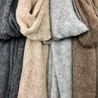 Alpaca Oversized Plush Scarf Almond Lightweight Warm Wrap Eco Soft Winter