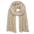 Alpaca Oversized Plush Scarf Almond Lightweight Warm Wrap Eco Soft Winter