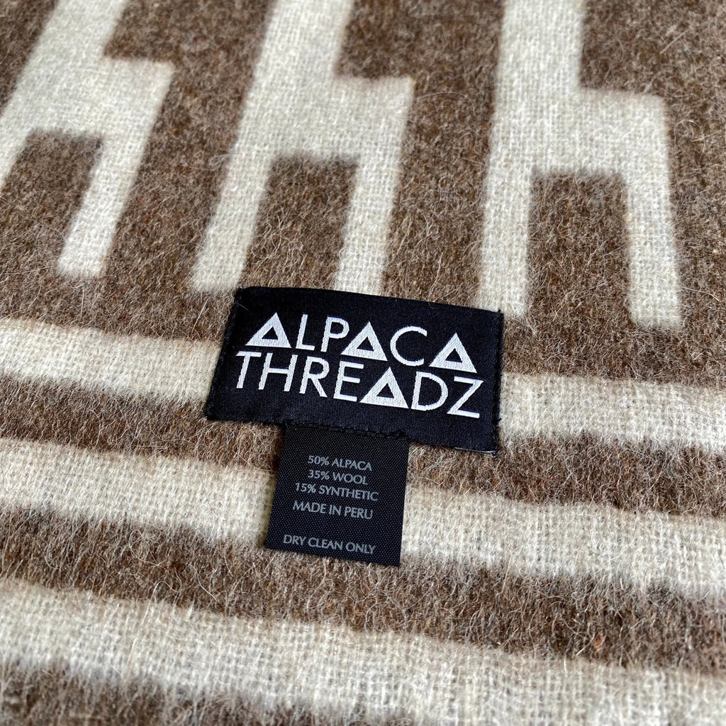 Alpaca Wool Throw Blanket - Alpaca Design - Che Cose Belle