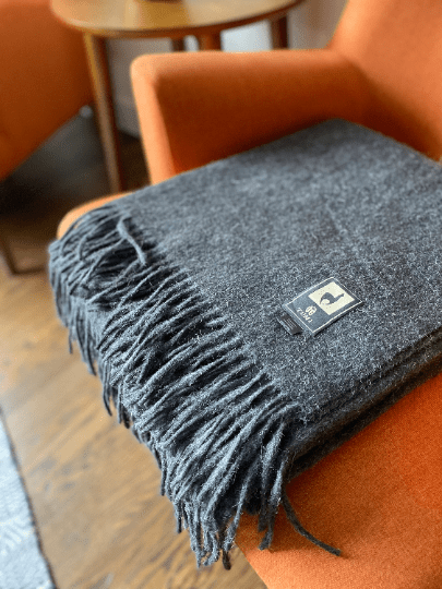 Alpaca Wool Throw Blanket - Solid Colors - Che Cose Belle