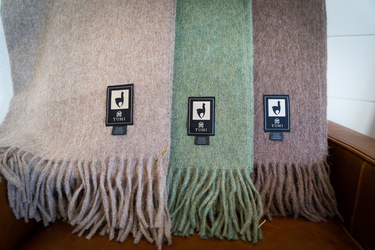 Alpaca Wool Throw Blanket - Solid Colors - Che Cose Belle