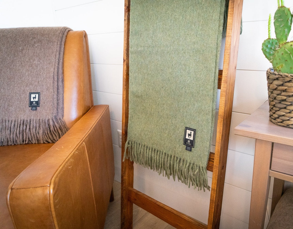 Alpaca Wool Throw Blanket - Solid Colors - Che Cose Belle