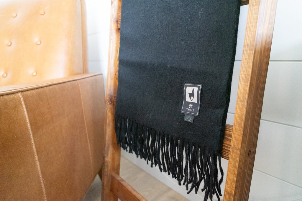 Alpaca Wool Throw Blanket - Solid Colors - Che Cose Belle