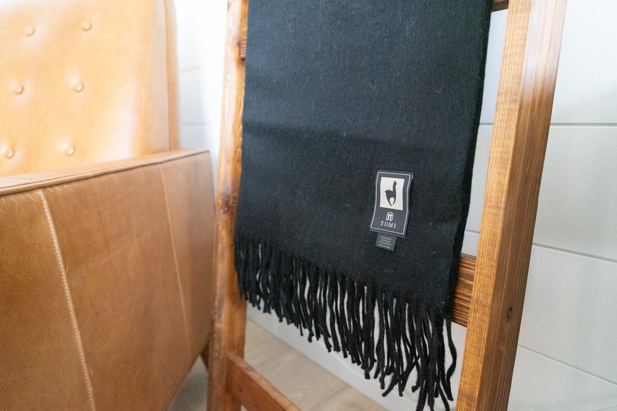 Alpaca Wool Throw Blanket - Solid Colors - Che Cose Belle