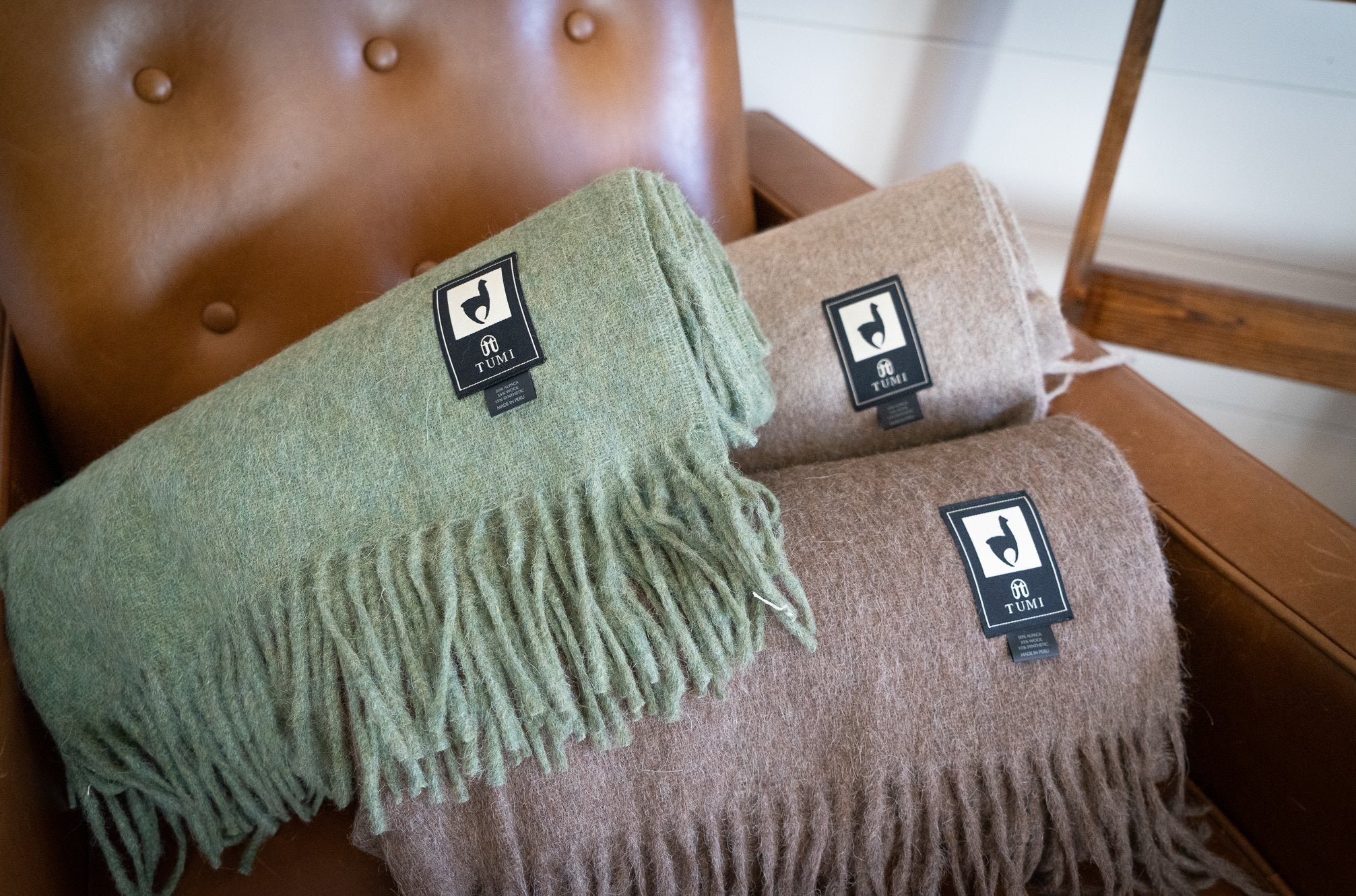 Alpaca Wool Throw Blanket - Solid Colors - Che Cose Belle