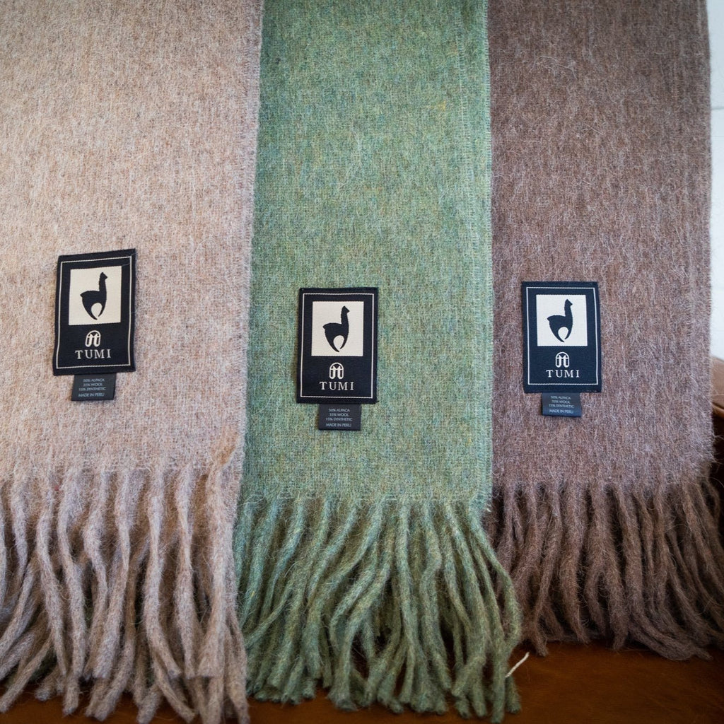 Alpaca Wool Throw Blanket - Solid Colors - Che Cose Belle