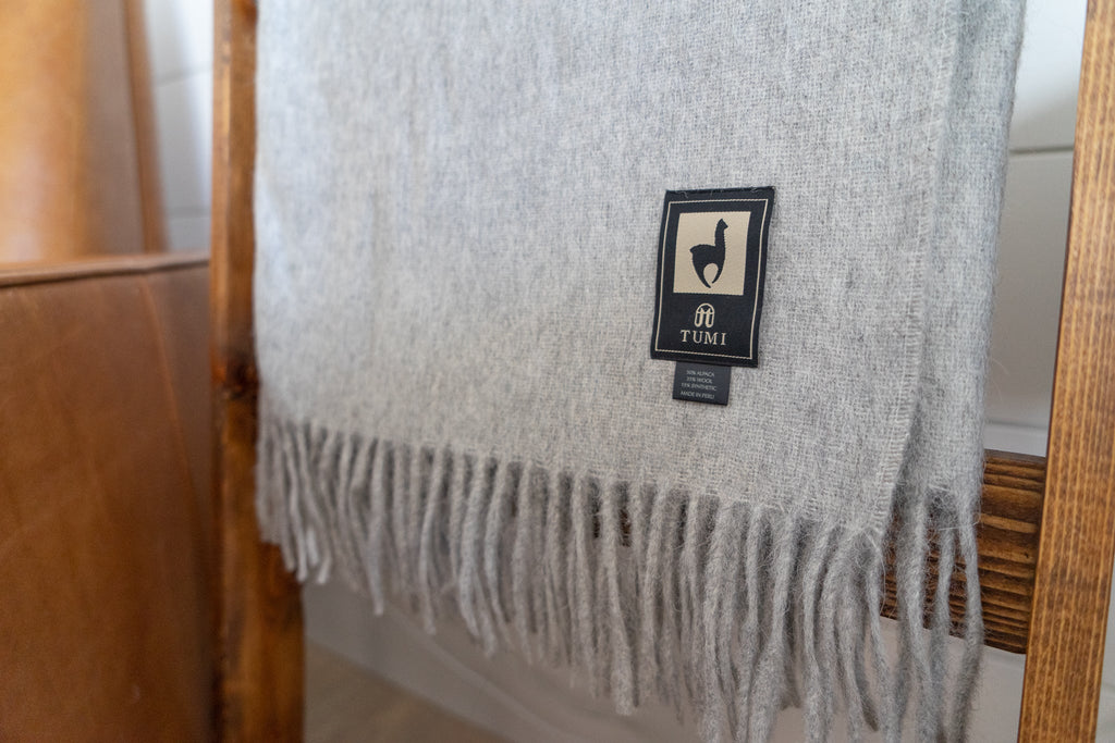 Alpaca Wool Throw Blanket - Solid Colors - Che Cose Belle