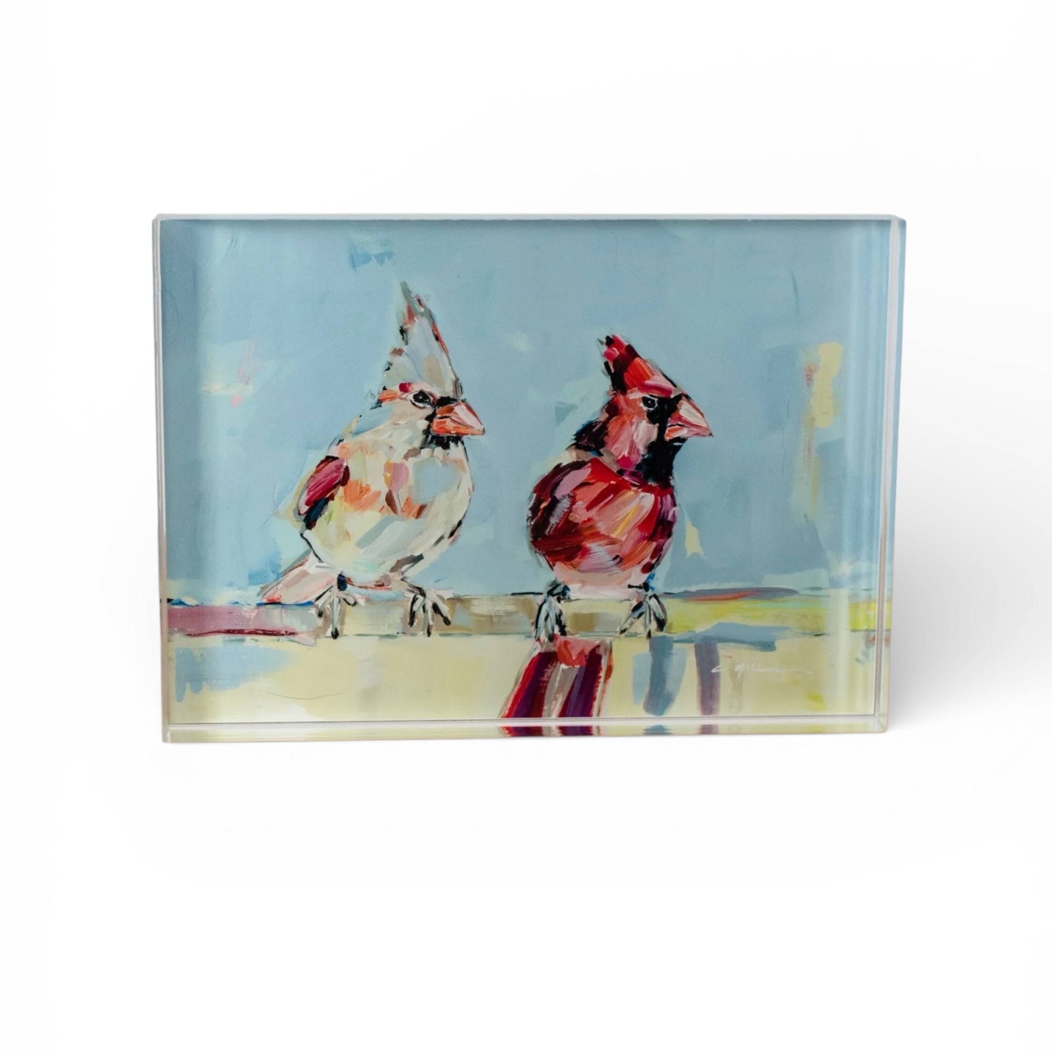 Always Together Cardinal Acrylic Tabletop Art - Che Cose Belle