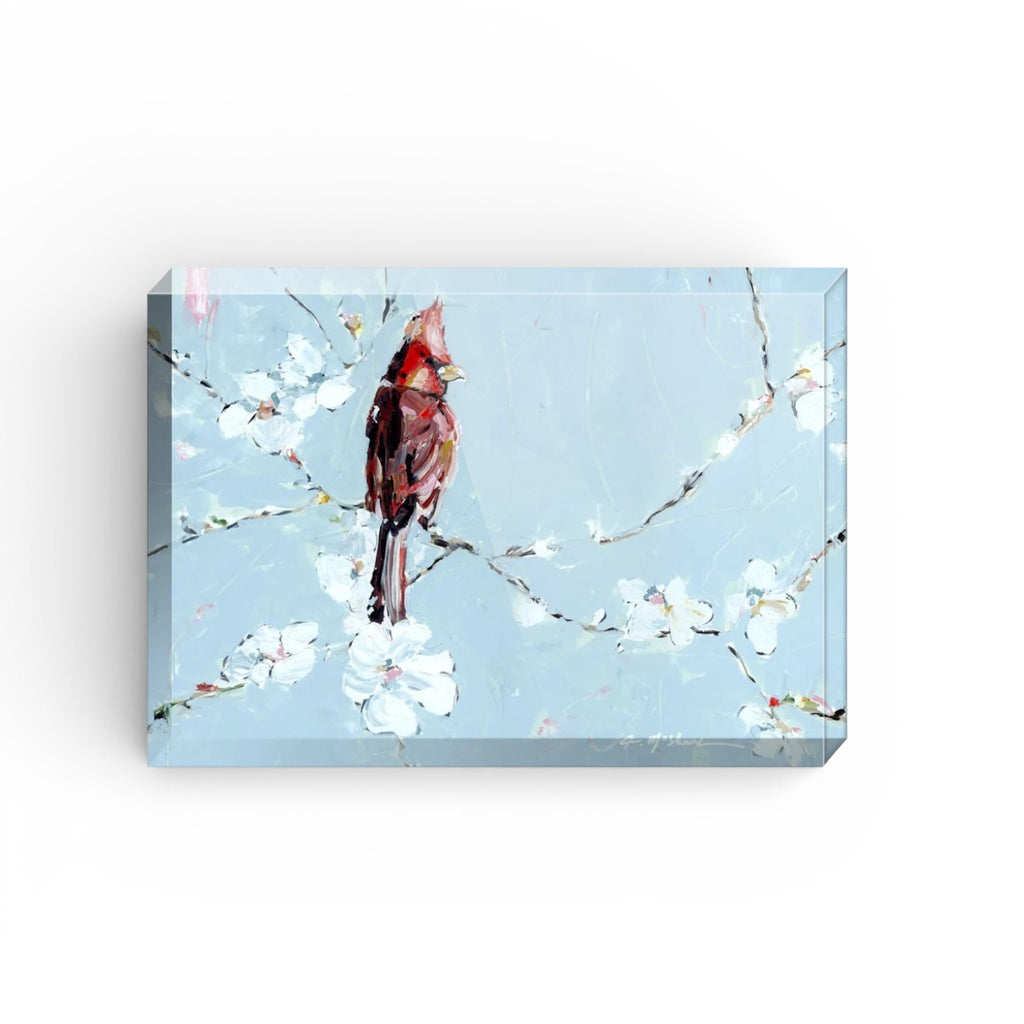 Always With You Cardinal Acrylic Tabletop Art - Che Cose Belle