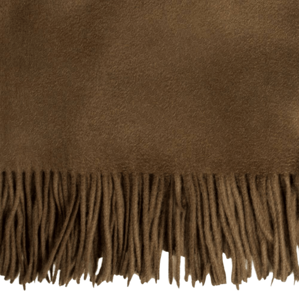 Amar Cocoa Camel Wool Throw Blanket - Che Cose Belle