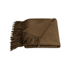 Amar Cocoa Camel Wool Throw Blanket - Che Cose Belle