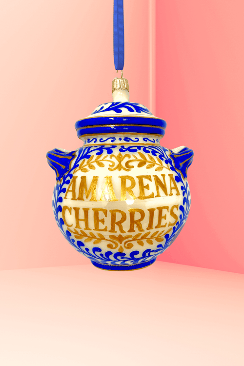 Amarena Cherry Jar Glass Christmas Ornament - Che Cose Belle