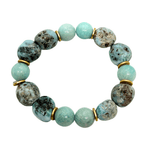 Amazonite And Larimar Nugget Bracelet - Che Cose Belle