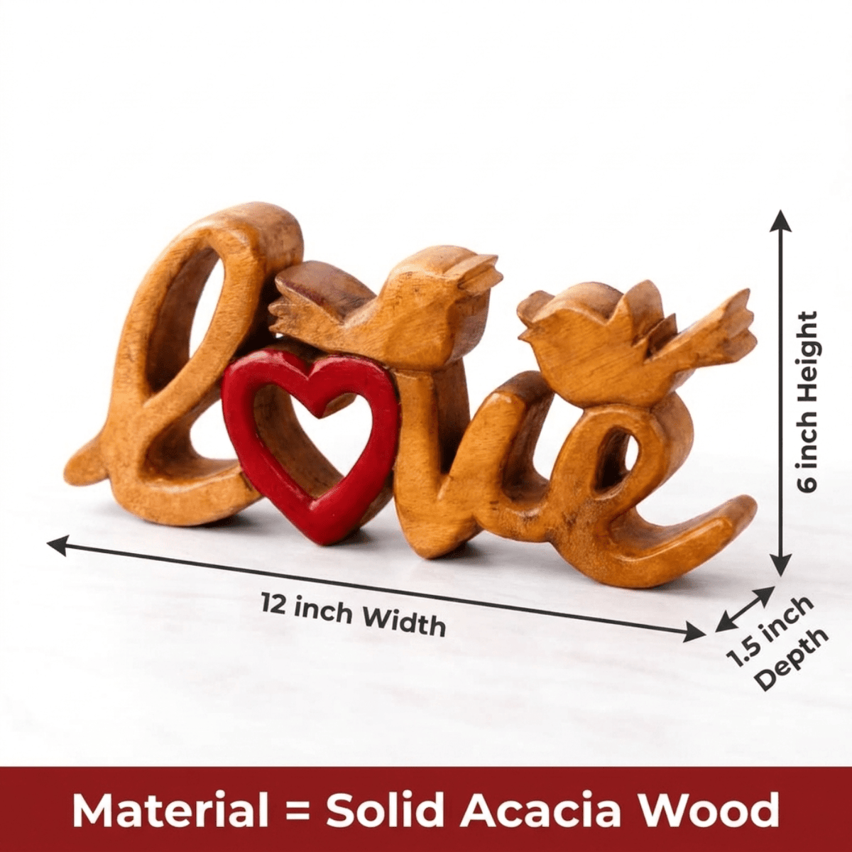 Amber Affection – Hand-Carved Wooden Sculpture, Handmade Decorative Home Art - Che Cose Belle