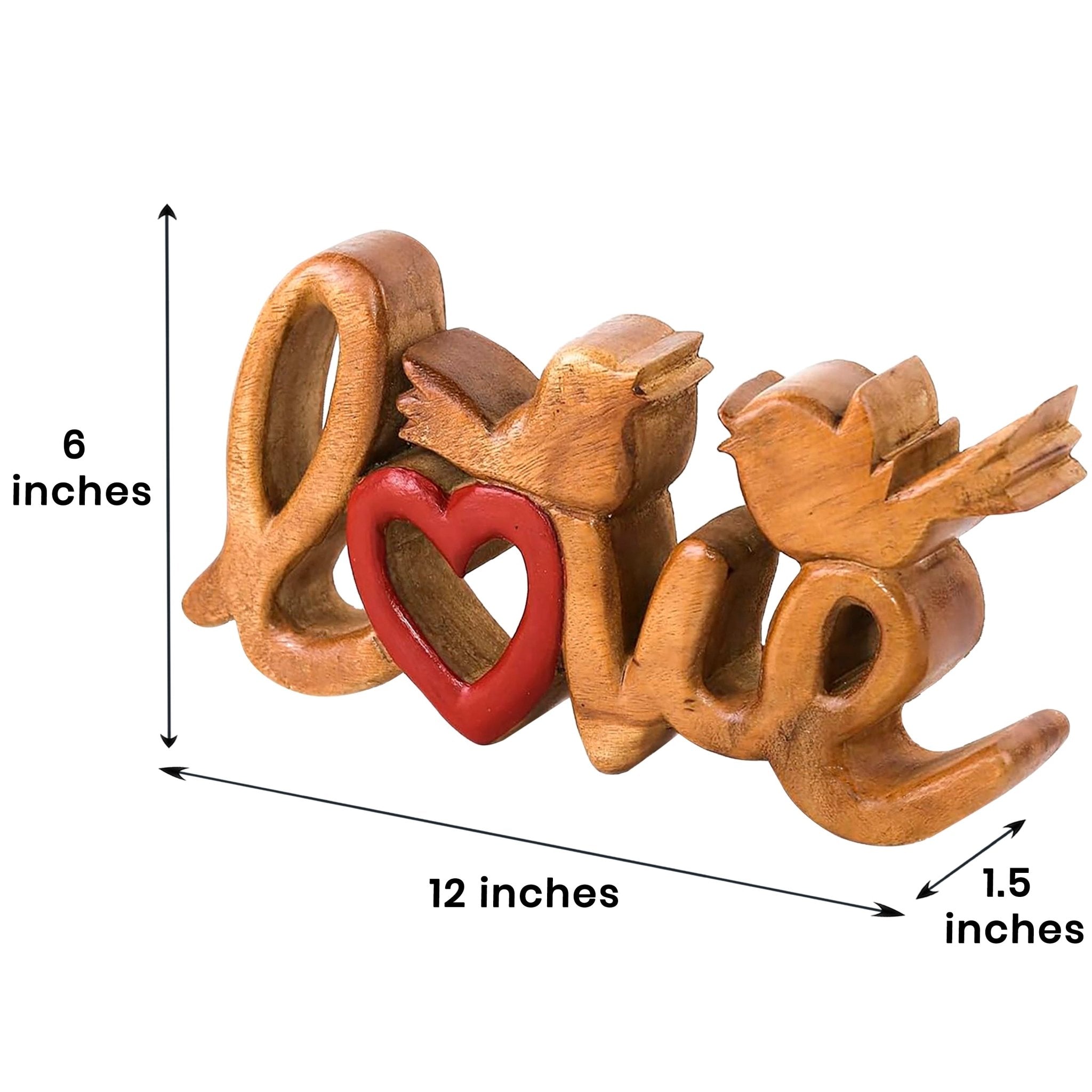 Amber Affection – Hand - Carved Wooden Sculpture, Handmade Decorative Home Art - Che Cose Belle