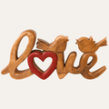 Amber Affection – Hand - Carved Wooden Sculpture, Handmade Decorative Home Art - Che Cose Belle