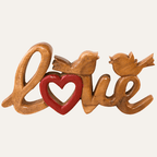Amber Affection – Hand - Carved Wooden Sculpture, Handmade Decorative Home Art - Che Cose Belle