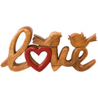 Amber Affection – Hand - Carved Wooden Sculpture, Handmade Decorative Home Art - Che Cose Belle