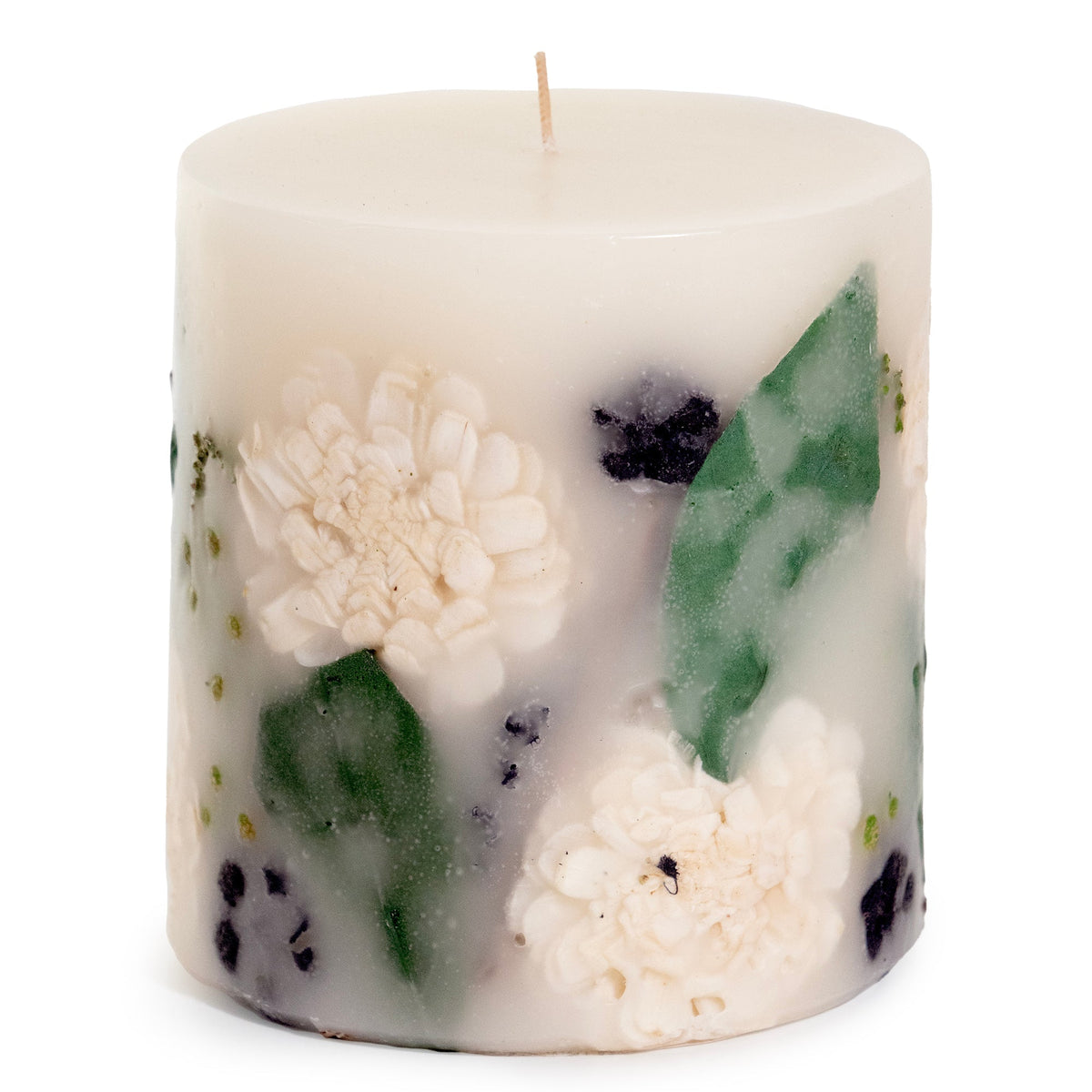 Amber Lavender Botanical Pillar Candle - Che Cose Belle