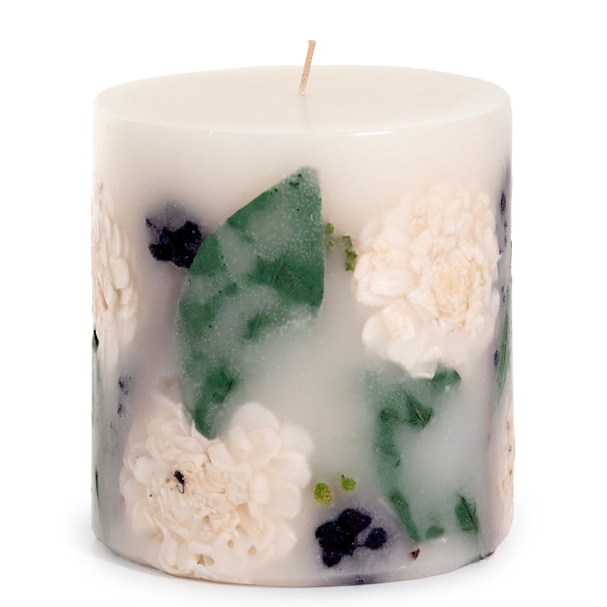 Amber Lavender Botanical Pillar Candle - Che Cose Belle