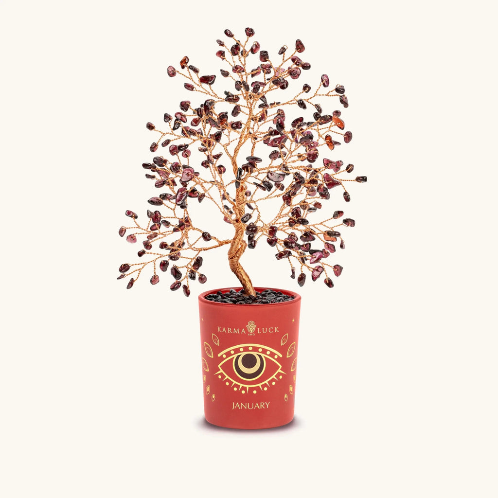 Ambitious Spirit Garnet January Birthday Tree - Che Cose Belle