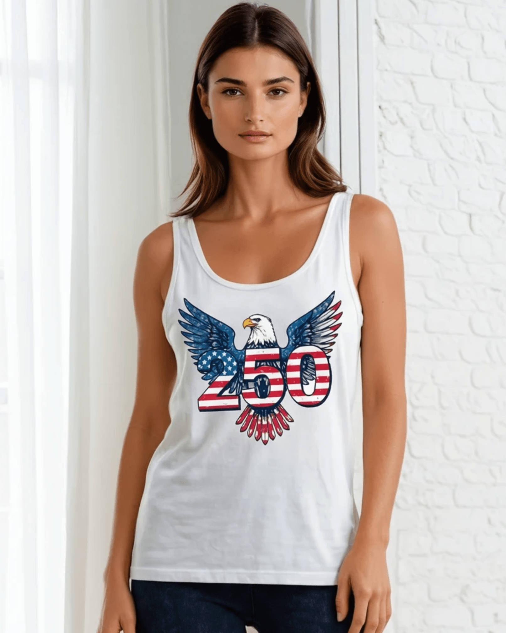 American Eagle 250 Graphic 4th of July Tank Top Made in USA - Che Cose Belle