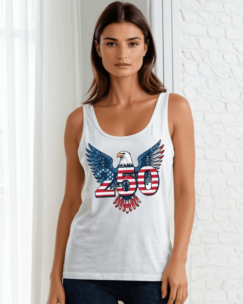 American Eagle 250 Graphic 4th of July Tank Top Made in USA - Che Cose Belle