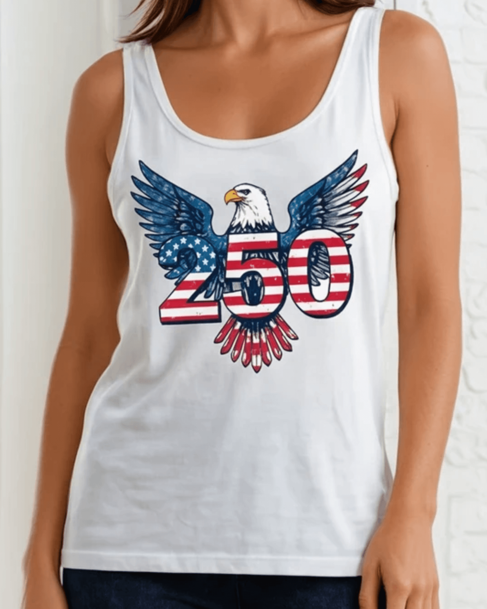 American Eagle 250 Graphic 4th of July Tank Top Made in USA - Che Cose Belle