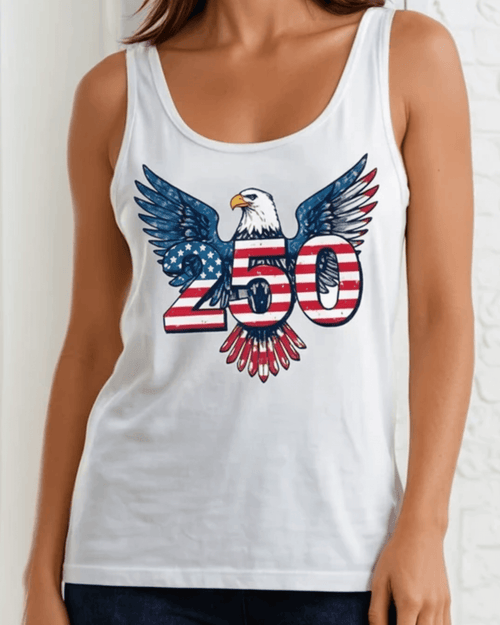 American Eagle 250 Graphic 4th of July Tank Top Made in USA - Che Cose Belle