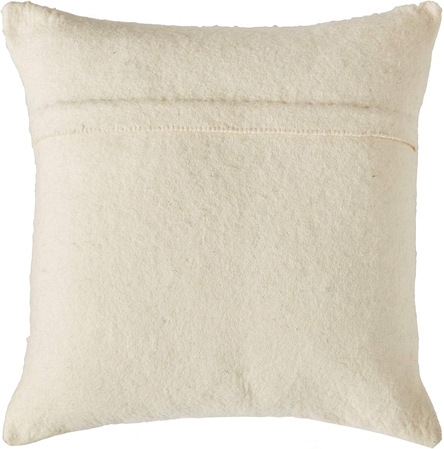 American Flag Hand Felted Wool Pillow - Cream 20" Arcadia Home