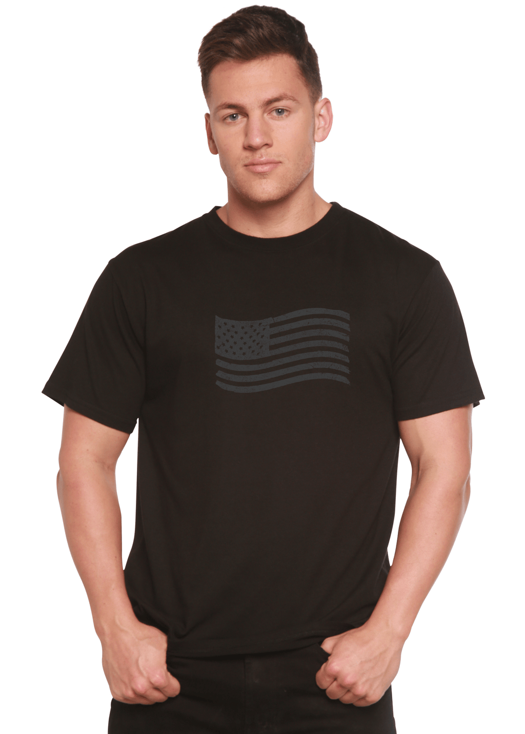 American Flag Men's Bamboo Short Sleeve Graphic T-Shirt - Che Cose Belle