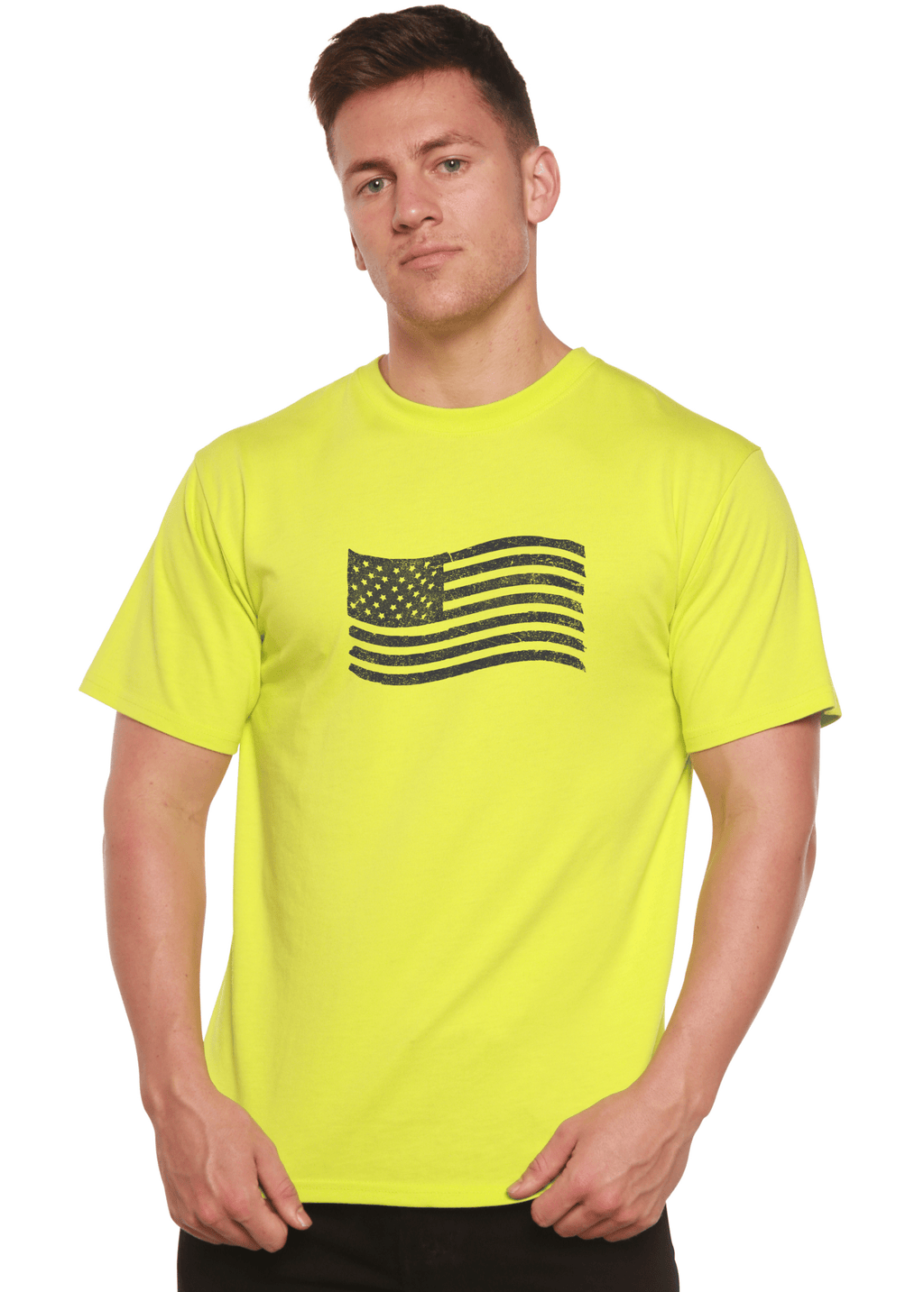 American Flag Men's Bamboo Short Sleeve Graphic T-Shirt - Che Cose Belle
