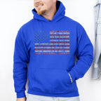American Flag, States, USA, Patriotic, America, 4th of July Hoodie, Hooded Sweatshirt - Che Cose Belle