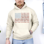 American Flag, States, USA, Patriotic, America, 4th of July Hoodie, Hooded Sweatshirt - Che Cose Belle
