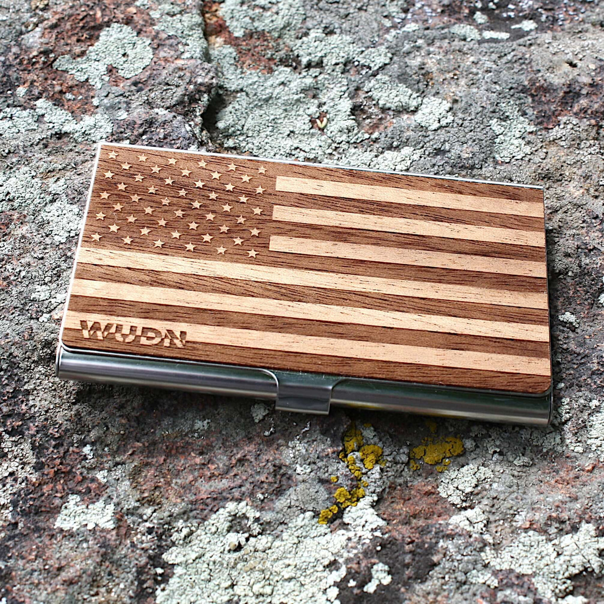 American Flag Wooden Business Card Holder - Che Cose Belle