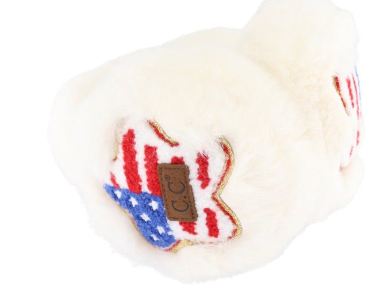 American Star Patch Faux Fur C.C Earmuff - Che Cose Belle