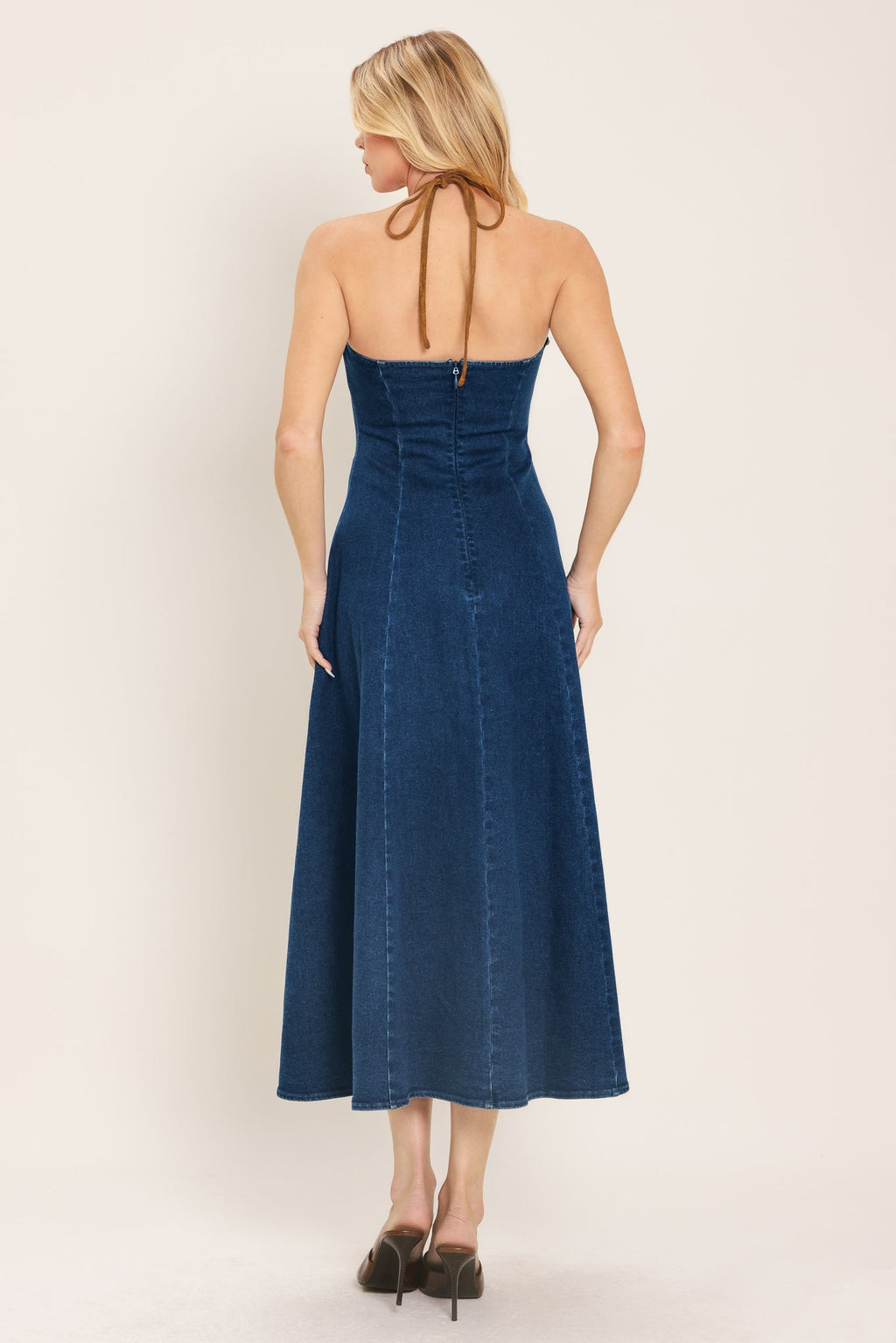 AMERICANA BELLE DENIM MIDI DRESS - Che Cose Belle