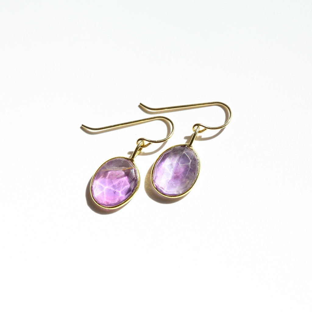 Amethyst Rose Cut Earrings - Che Cose Belle