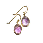 Amethyst Rose Cut Earrings - Che Cose Belle