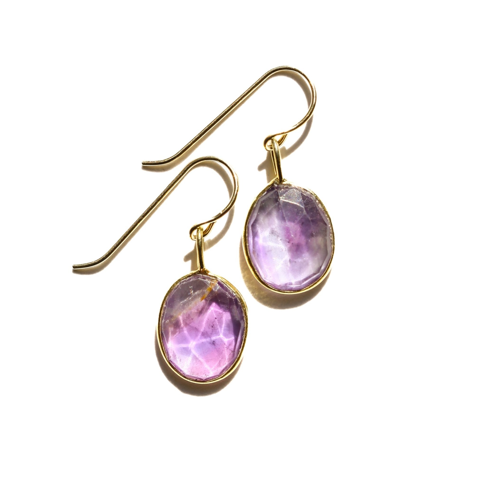 Amethyst Rose Cut Earrings - Che Cose Belle