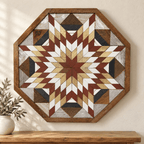 Amish Handmade Barn Quilt Wall Art – Reclaimed Barn Wood – 20.75” x 20.75” - Che Cose Belle