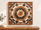 Amish Handmade Barn Quilt Wall Art – Reclaimed Barn Wood – 20.75” x 20.75” - Che Cose Belle