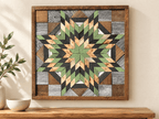 Amish Handmade Barn Quilt Wall Art – Reclaimed Barn Wood – 20.75” x 20.75” - Che Cose Belle