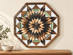 Amish Handmade Barn Quilt Wall Art – Reclaimed Barn Wood – 20.75” x 20.75” - Che Cose Belle