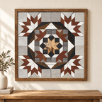 Amish Handmade Barn Quilt Wall Art – Reclaimed Barn Wood – 20.75” x 20.75” - Che Cose Belle