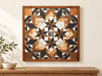 Amish Handmade Barn Quilt Wall Art – Reclaimed Barn Wood – 20.75” x 20.75” - Che Cose Belle