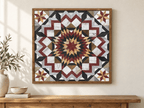 Amish Handmade Barn Quilt Wall Art – Reclaimed Barn Wood – 30.5” x 30.5” - Che Cose Belle