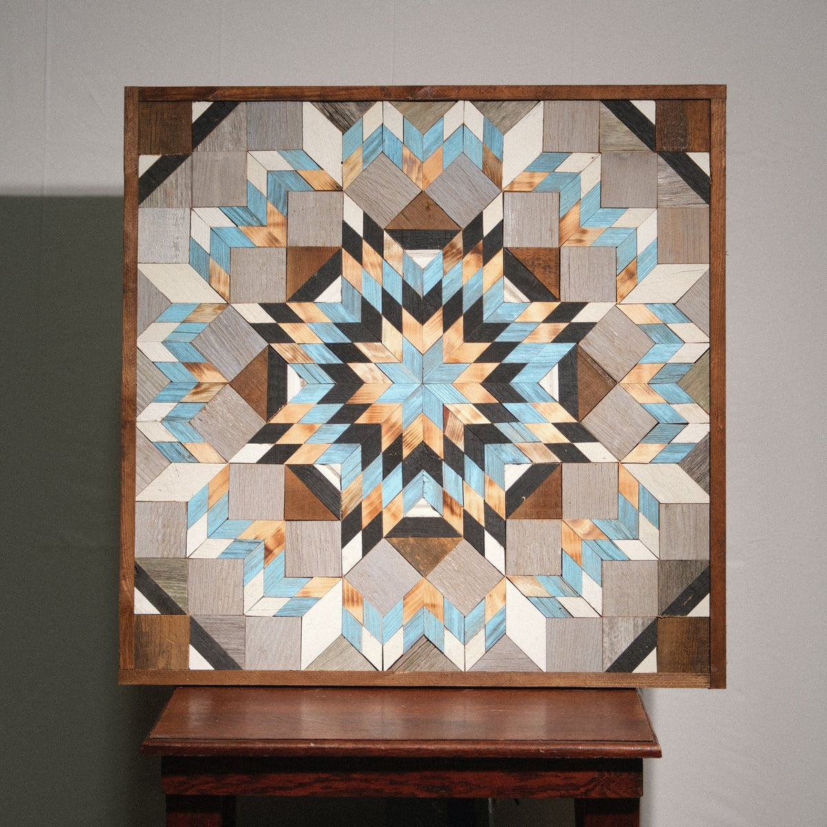 Amish Handmade Barn Quilt Wall Art – Reclaimed Barn Wood – 30.5” x 30.5” - Che Cose Belle