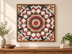 Amish Handmade Barn Quilt Wall Art – Reclaimed Barn Wood – 30.5” x 30.5” - Che Cose Belle