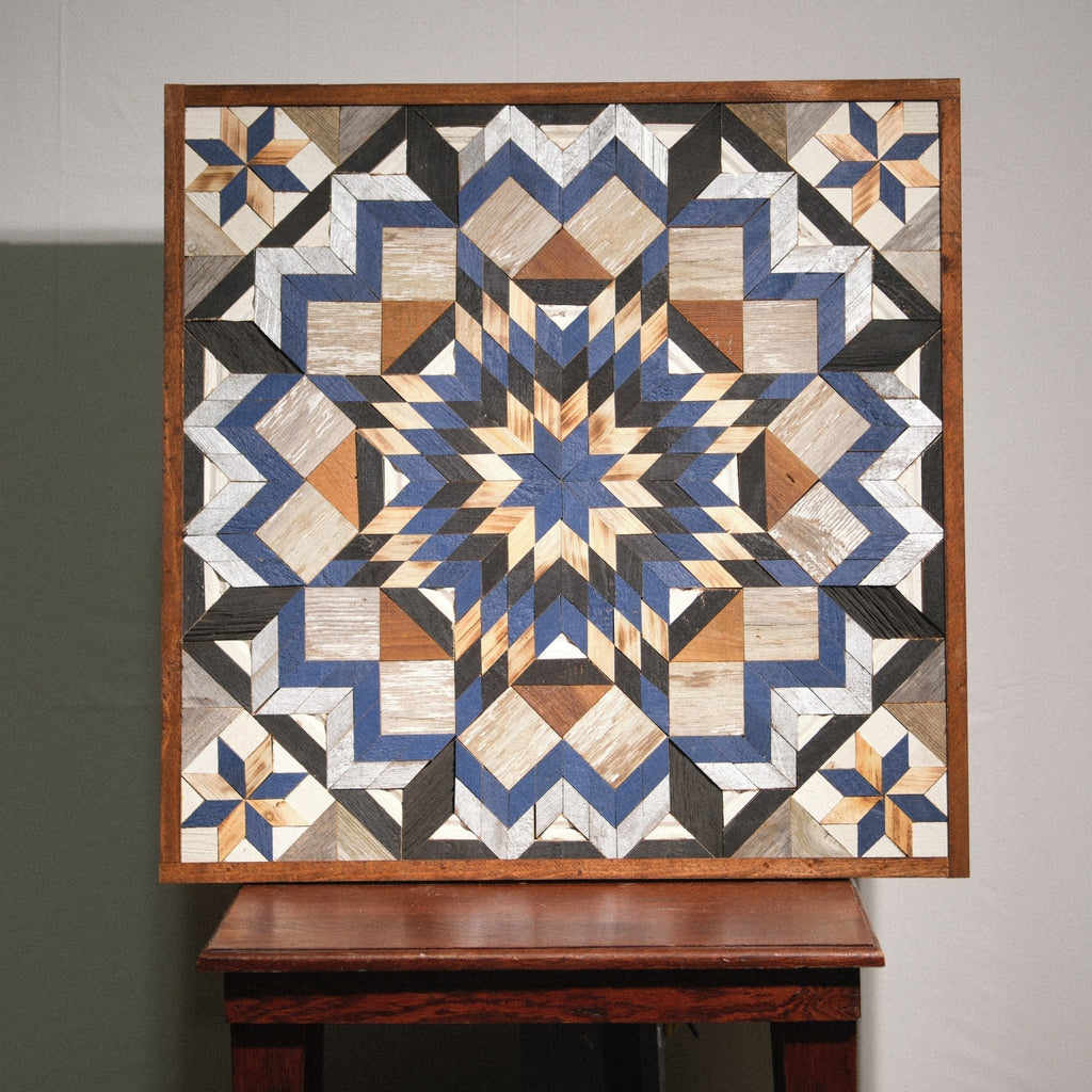 Amish Handmade Barn Quilt Wall Art – Reclaimed Barn Wood – 30.5” x 30.5” - Che Cose Belle